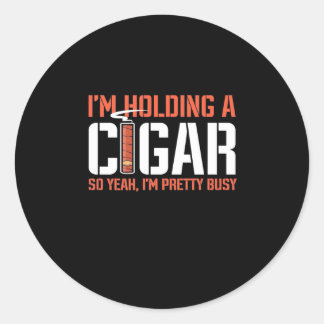 Sticker Rond Cigar Lover | Je Détiens Un Cigar
