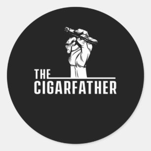 Sticker Rond Cigarfather Cigar Smoker Humidor Cigars Lover Cade