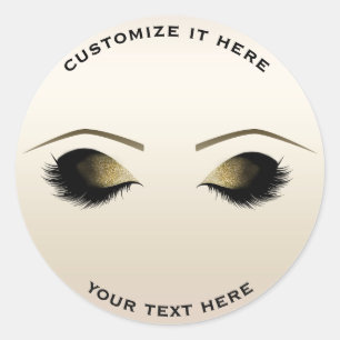 Sticker Rond Cils cosmétiques Champagne Pearl Shimmer Glam