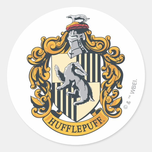 Sticker Rond Cimier de Hufflepuff (Devant)