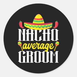 Sticker Rond Cinco De Mayo Nacho Marié Mexicain Moyen Enterreme