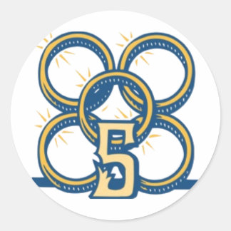 Sticker Rond Cinq anneaux d'or !