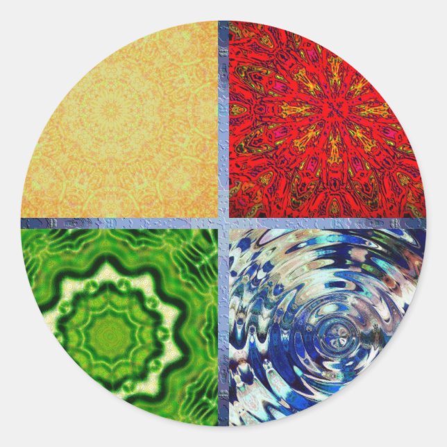 Sticker Rond Cinq éléments (Devant)