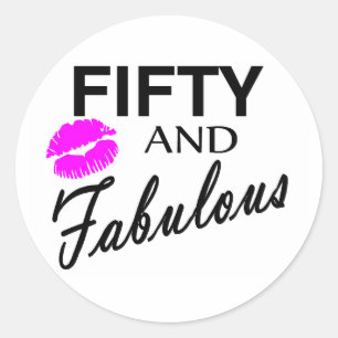 Sticker Rond Cinquante et fabuleux