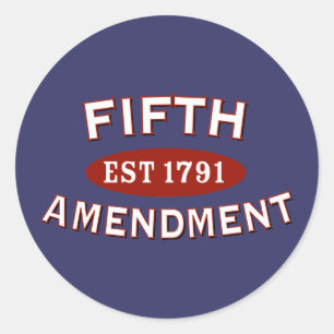 Sticker Rond Cinquième amendement Est 1791