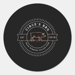 Sticker Rond Circes Bbq Funny Mythologie grecque