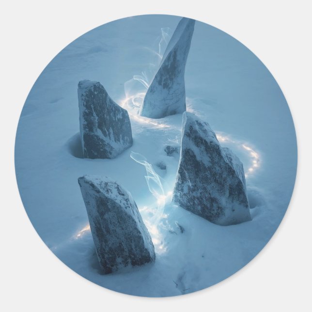 Sticker Rond Circle of Light in the Snow (Devant)