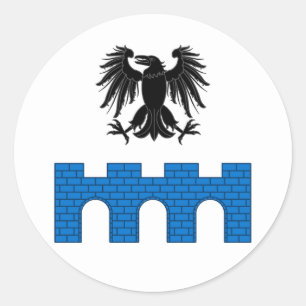 Sticker Rond Circonscription de l'insigne de la population de R