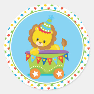 Sticker Rond Circus Lion