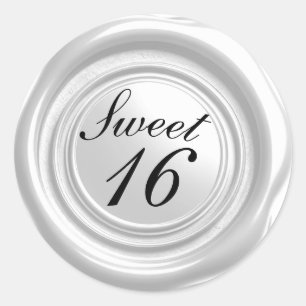 Sticker Rond Cire de bougie blanche avec sceau goutte pour un d