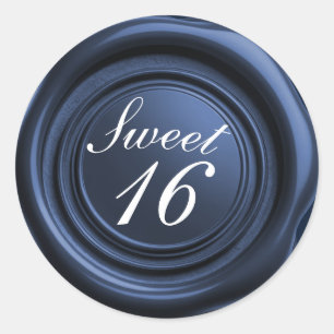 Sticker Rond Cire de bougie de sceau de goutte de mariage doux