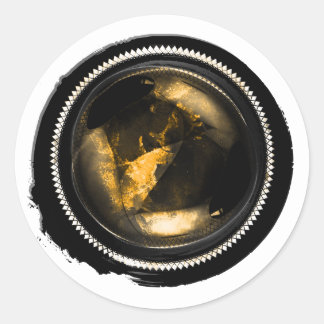 Sticker Rond Cire Noire Mystic Gold Topaz Opal Crest Seal