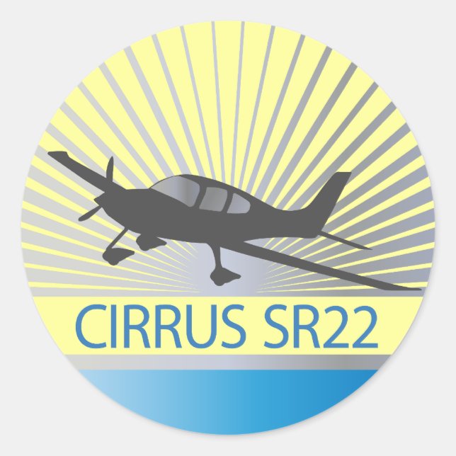 Sticker Rond Cirrus SR22 (Devant)