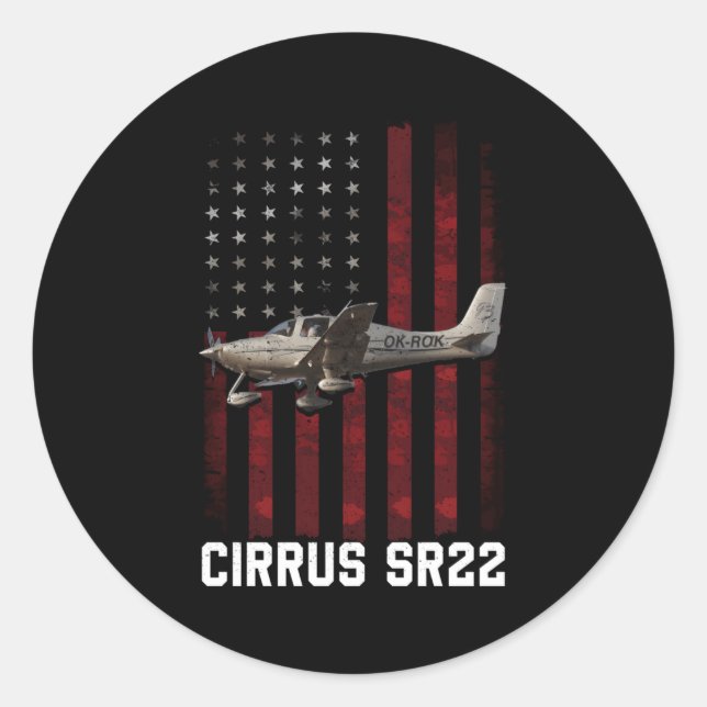 Sticker Rond Cirrus Sr22 (Devant)