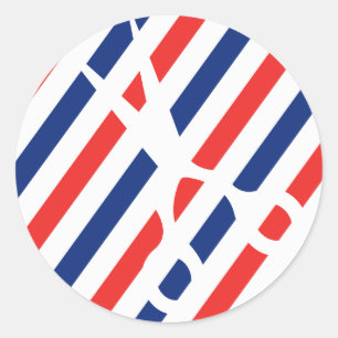 Sticker Rond Ciseaux de coiffeur