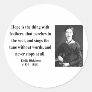 Sticker Rond Citation 1B d'Emily Dickinson