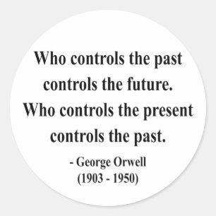 Sticker Rond Citation 2a de George Orwell