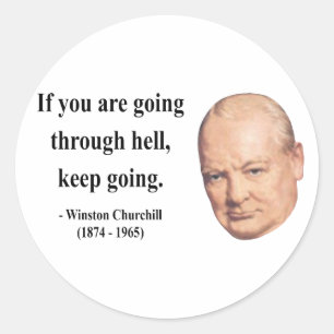 Sticker Rond Citation 4b de Winston Churchill