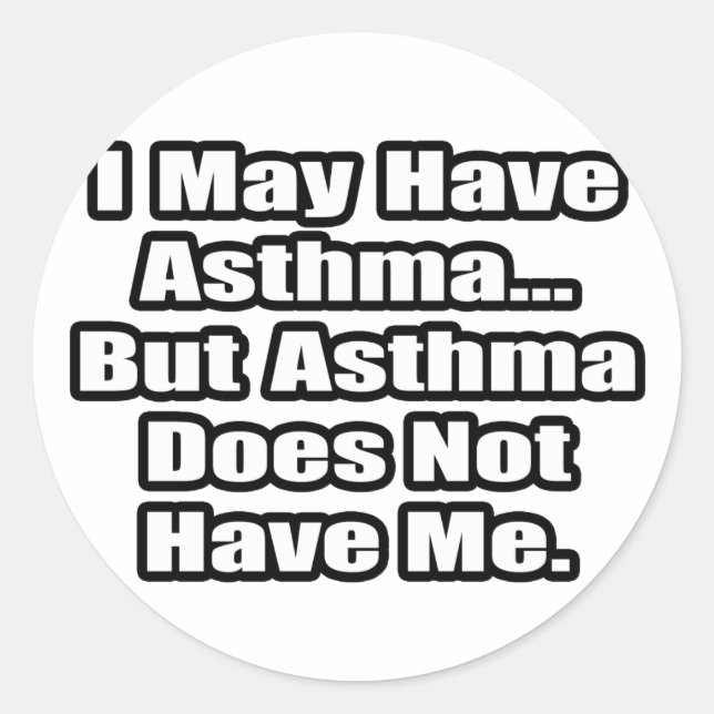 Sticker Rond Citation d'Asthma Fighter (Devant)