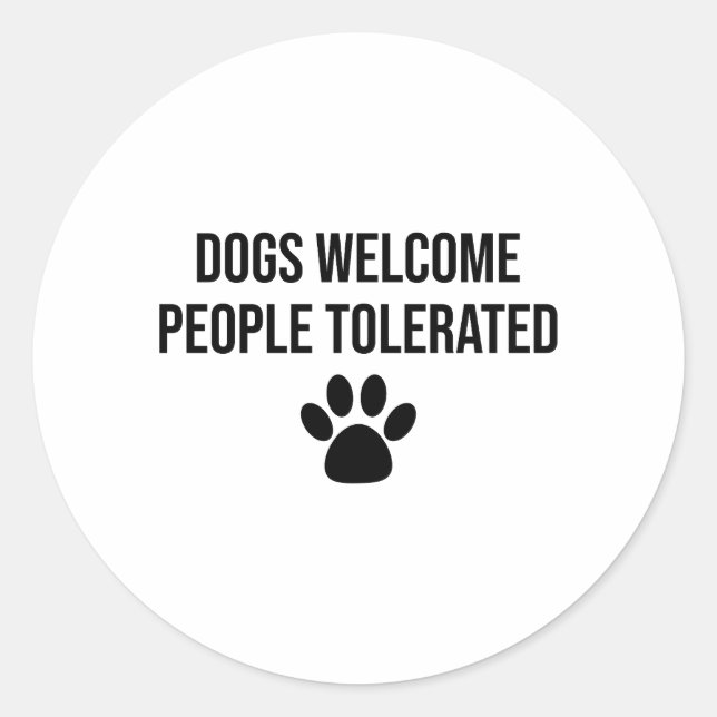 Sticker Rond Citation de chiot, citation de chien, citation cou (Devant)