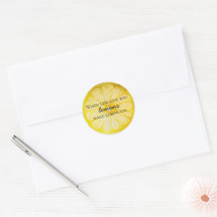 Sticker Rond Citation de citron