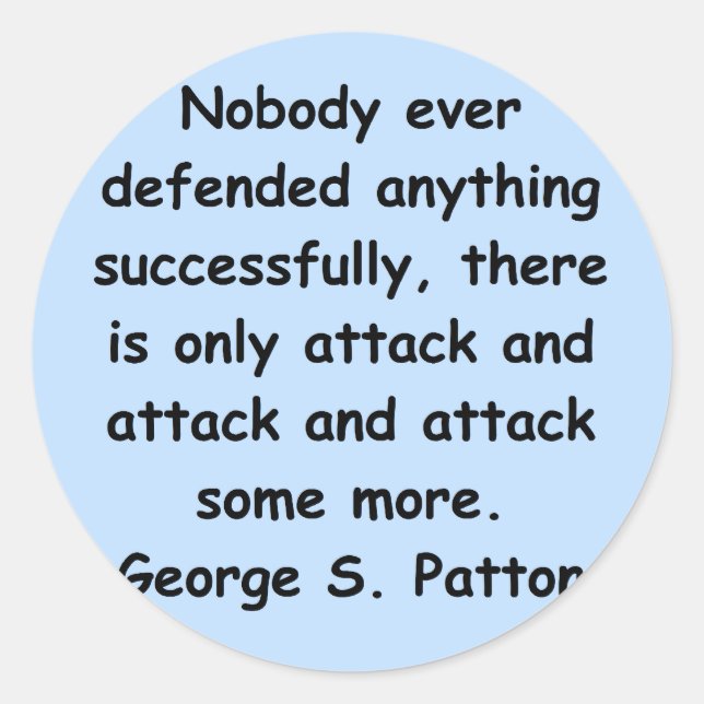 Sticker Rond citation de george s patton (Devant)