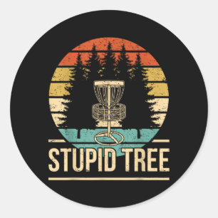 Sticker Rond Citation de joueur de golf de disque cool je arbre