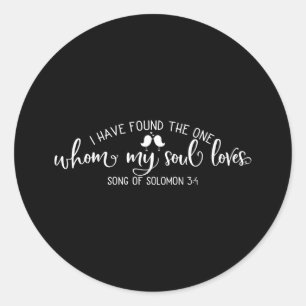 Sticker Rond Citation De La Bible J'Ai Trouvé Celle