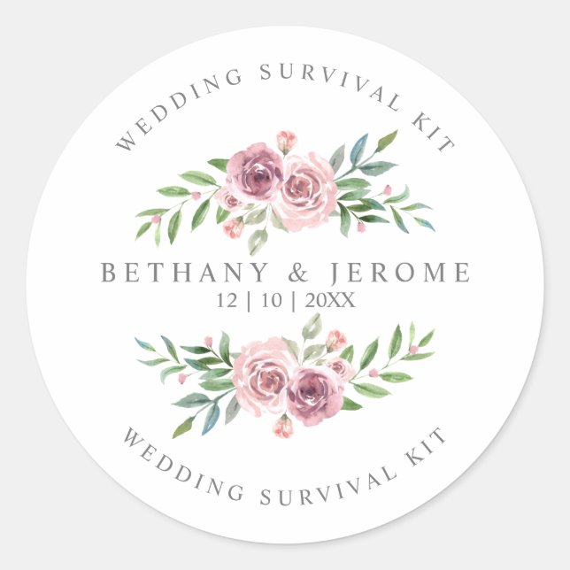 Sticker Rond Citation de la trousse de survie des mariages sur  (Devant)