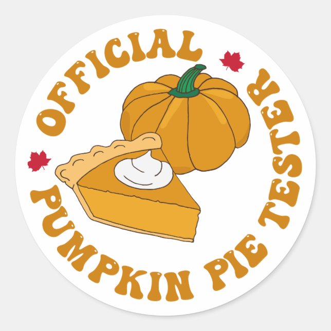 Sticker Rond Citation de l'automne du Citrouille officiel (Devant)