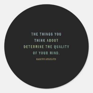 Sticker Rond Citation De Marcus Aurelius, Mindset Motivational 
