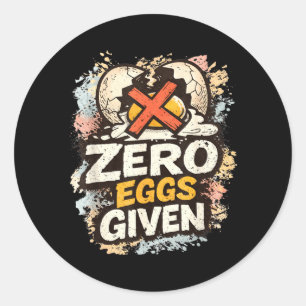 Sticker Rond Citation de Pâques drôle pour adulte Lapin sarcast