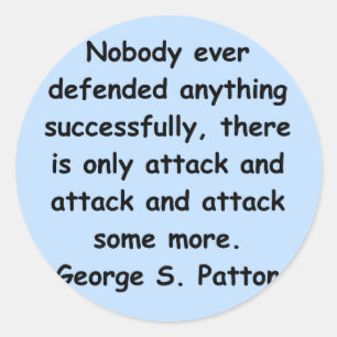 Sticker Rond citation de patton de Georges s