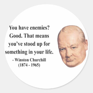 Sticker Rond Citation de Winston Churchill 3b