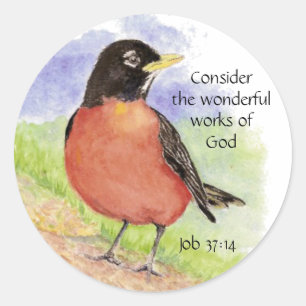 Sticker Rond Citation d'écriture inspirationnelle Aquarelle Rob