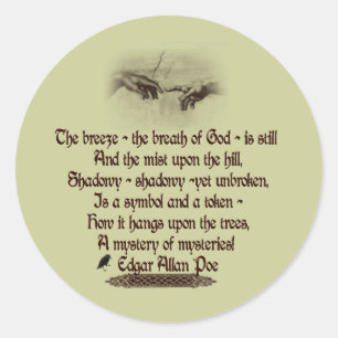 Sticker Rond Citation d'Edgar Allan Poe