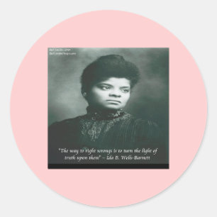Sticker Rond Citation d'Ida B Wells & Vérité