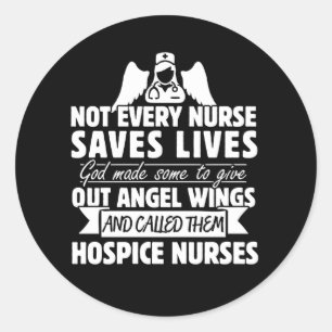 Sticker Rond Citation d'infirmière d'accueil