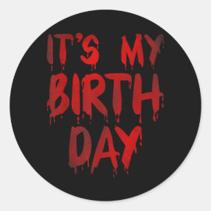 Sticker Rond Citation drôle d'anniversaire de février pour un f