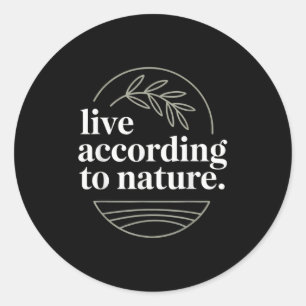 Sticker Rond Citation du philosophe stoïque Motivation stoïcism