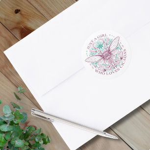 Sticker Rond Citation Élégante d'insectes du Canada pour les fi