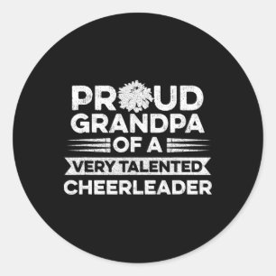 Sticker Rond Citation Grand-père de cheer masculin pour votre g