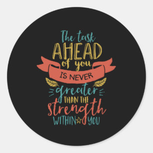 Sticker Rond Citation Inspirationnelle Force Croire En Vous-Mêm