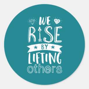 Sticker Rond Citation Inspirationnelle Que Nous Augmentons En L