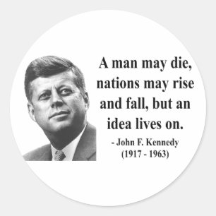 Sticker Rond Citation JFK 4b