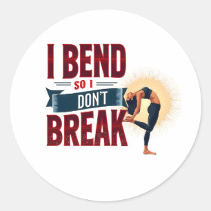 Sticker Rond Citation Motivationnelle De Fitness Yoga