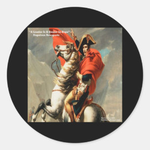 Sticker Rond Citation Napoléon & "Leader"