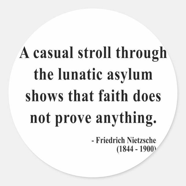 Sticker Rond Citation Nietzsche 1a (Devant)