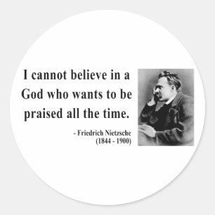 Sticker Rond Citation Nietzsche 2b