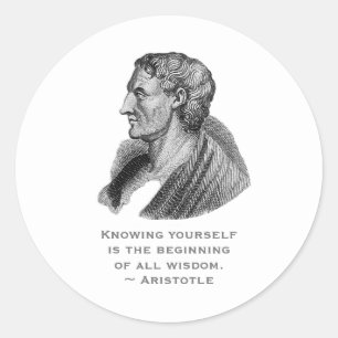 Sticker Rond Citation Se Connaissant Philosophe Aristote